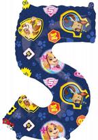 Folinis balionas „Paw Patrol“ numeris 5 - 66 cm