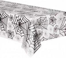 Permatoma plastikinė staltiesė su voratinkliu „Halloween Web“ 274 x 139 cm