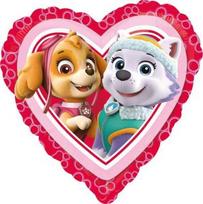 AMSCAN Rožinis širdies folijos balionas Paw Patrol Skye Everest