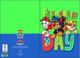 „Paw Patrol“ draugystės 3D iššokantis sveikinimo atvirukas + vokas