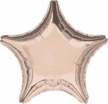 AMSCAN metalinės folijos balionas rožinė auksinė žvaigždė 48cm laisvas 9914094-92