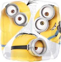 AMSCAN Kvadratinis geltonos spalvos folijos balionas Minions su heliu