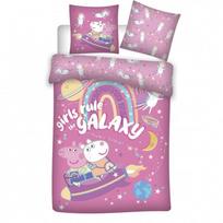 Peppa Pig Galaxy patalynės komplektas 140–200 cm, 63–63 cm mikropluošto