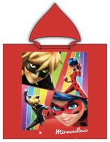 „Miraculous Ladybug“ paplūdimio rankšluostis-pončas, 55x110 cm