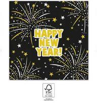„Happy New Year Flares“ servetėlės „Happy New Year“, 20 vnt., 33 x 33 cm