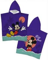 Disney Mikio ir jūros paplūdimio rankšluostis pončas 55x110 cm (greitai džiūstantis)