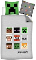 Minecraft pilkas patalynės komplektas 140x200cm, 63x63 cm mikropluošto