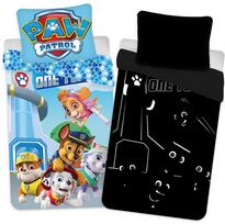 Paw Patrol tamsoje šviečiančios patalynės komplektas 140√ó200cm, 70√ó90cm