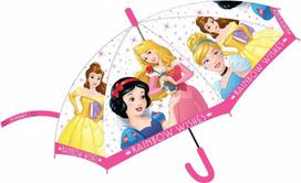 Vaikiškas pusiau automatinis „Disney Princess“ skėtis, 68 cm