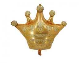 Folinis balionas „Vakarėlis su auksine karūna“, 66 cm