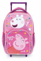 Peppa Pig Party vaikiška kuprinė su ratukais, krepšys 36 cm