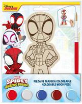 Dažoma medinė Žmogaus-voro figūrėlė „Spidey“