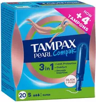 TAMPAX PEARL COMPAK super tampon 20 units
