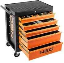 Neo Tools Dirbtuvių spintelė, 5 stalčiai + 117 įrankių