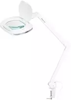 Activeshop Kosmetologinė LED lempa su lupa ir stalviršio spaustuvu Elegante 6030 3D, balta