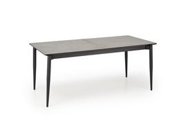 Valgomojo stalas išskleidžiamas Charles, juoda sp./pilka sp., 180 - 260 cm x 90 cm x 76 cm