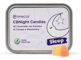 Enecta CBNight guminukai, 60 vnt., 300 mg CBD, 9 mg melatonino, 120 g