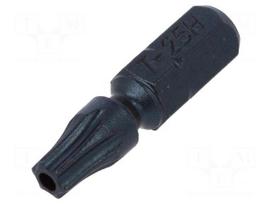 Screwdriver bit | Torx® with protection | T25H | Overall len: 25mm