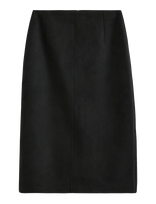 Lindex - Midi Skirt In Imitation Suede - Iki kelių ir midi sijonai - Juoda