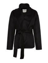 Calvin Klein - Shawl Hip Lenght Coat (Solid) - Lietpaltis - Juoda