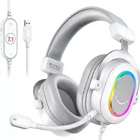 Žaidimų ausinės Fifine H6 RGB (Baltos)