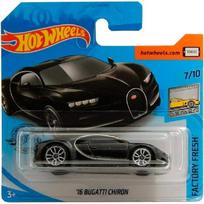 Hot Wheels Mainline Modeliukas 16 Bugatti Chiron black short card (yra Sandėlyje)