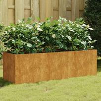 Aukštas sodo lovelis 120x40x40cm Corten plienas