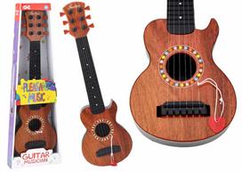 Vaikiška žaislinė gitara ruda su mediatoriumi