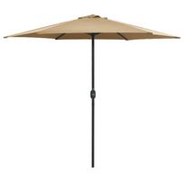 Sodo skėtis nuo saulės su aliuminio stulpu taupe 270x246cm
