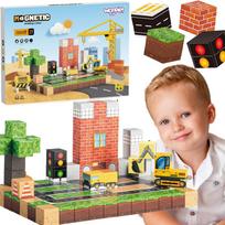 WOOPIE magnetinės kaladėlės Statybvietė 115 vnt.