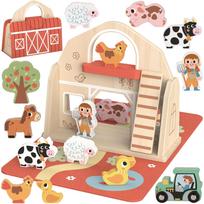 Medinė sulankstoma ferma su gyvūnėliais TOOKY TOY n