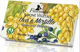 La Dispensa Florinda muilas augalinis, rankų darbo, parfumuotas, Vynuogių ir Mėlynių aromato, 100 g