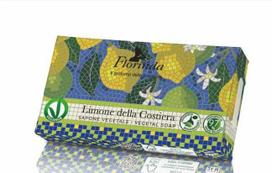 La Dispensa Florinda Mosaico muilas augalinis, rankų darbo, parfumuotas, Pakrantės Citrinų aromato, 100 g