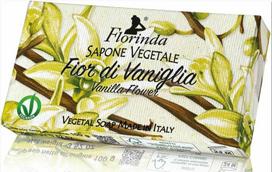 La Dispensa Florinda muilas augalinis, rankų darbo, parfumuotas, Vanilės žiedų aromato, 100 g