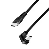 LOGILINK CU0190 USB 2.0 laidas, Type-C C/M kampuotas į USB-C/M, aliuminis, juodas, 1 m