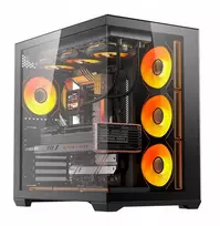„Darkflash C280“ korpusas, juodos spalvos + 7 ventiliatoriai