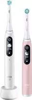 „Oral-B iO Series 6 Duo“ dantų šepetėliai, 2 vnt., balti/rožiniai