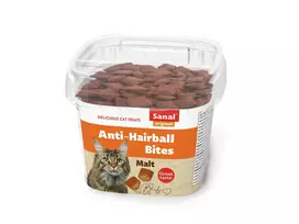 Sanal Anti-Hairball Bites cup papildas nuo sąvėlų katėms 75g