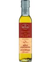 Alyvuogių aliejus OLITALIA, Extra Virgin, su česnakais ir aitriosiomis paprikomis, 250 ml