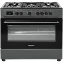 Ravanson KWGE-K90A CHEFF MB laisvai pastovinti dujinė ir elektrinė viryklė, 900mm, 110l, 5 zonos, 3000W, laikmatis, konvekcija