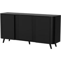 Cama Meble VOLARE 410071 komoda, 151x39x75 cm, juoda, 3 durys, 3 lentynos, 20 kg, MDF, medžio drožlių plokštė, matinė