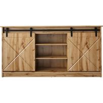 Cama Meble GRANERO KOM WOT komoda, 160x80x35 cm, 2 stumdomos durys, 4 lentynos, Wotan ąžuolas, matinis, medžio drožlių plokštė/MDF