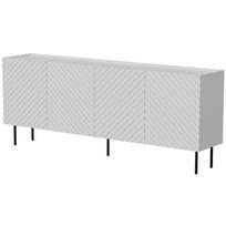 Cama Meble LUCCA 4D komoda 490353, 200x40x80 cm, balta, 4 durys, 4 lentynos, MDF, laminuota medžio drožlių plokštė, matinė