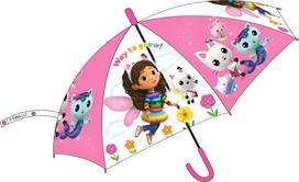 Gabby's Dollhouse Fly vaikiškas pusiau automatinis permatomas skėtis √ò74 cm
