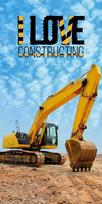 Rankšluostis Ręcznik plażowy 70x140 Koparka 6731 love construction bawełniany