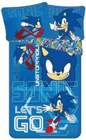 Jerry Fabrics Medvilninė patalynė 140x200 Sonic Let`s go mėlyna pagalvės užvalkalas 70x90