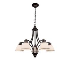 Liustra ant laido CLAIR, 5xE27/60W/230V, skersmuo 65 cm, bronzinė