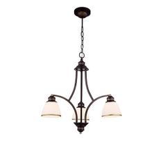 Pakabinamas šviestuvas su laidu CLAIR 3xE27/60W/230V, skersm. 58 cm, bronzinis