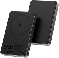 Blavec Power Bank 10000mAh BJ-05 Ultra Fast 16mm – Type C – Qi2.2 25W + PD 45W magnetic induction Magsafe 2 in 1 (PBBJ05-QI22MC10B) juodas