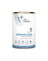 VET EXPERT Veterinary Diet Dog Dermatosis Turkey and Guinea Fowl 400g kalakutų ir perlinukų, šlapias maistas šunims su odos sutrikimais